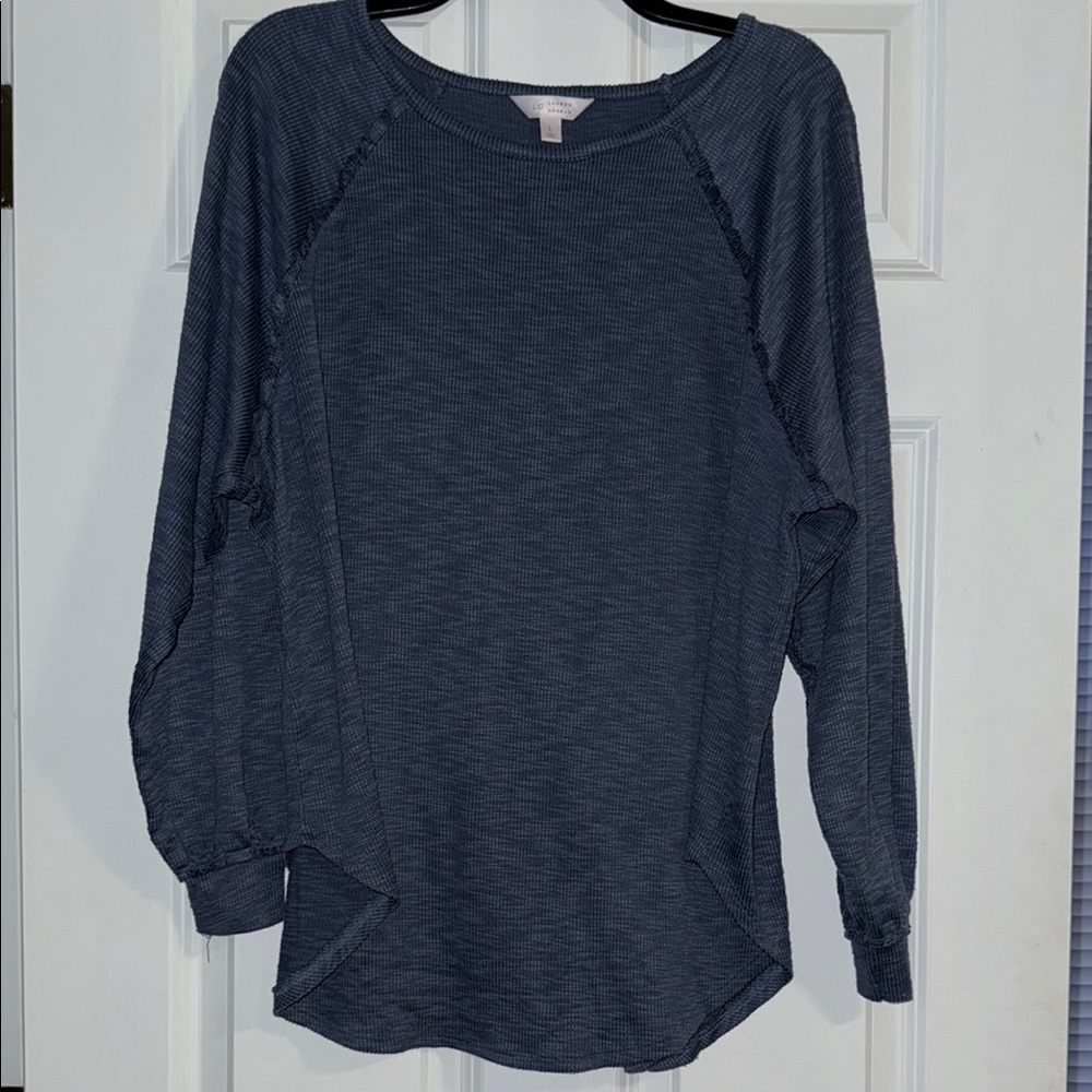 LC Lauren Conrad Deep Blue Long Sleeve Tee